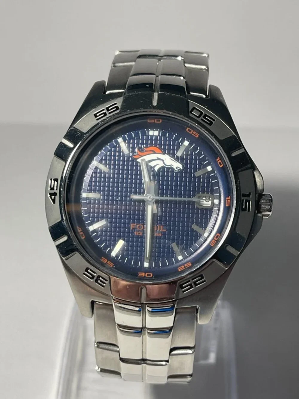 Denver Broncos NFL Stainless-Steel Watch by Fossil NEW (RARE